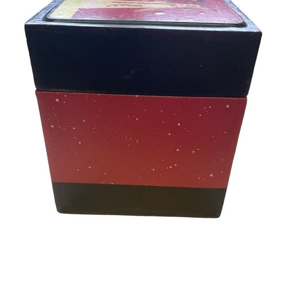 Christmas Coasters Red and Black Snowmen In Wood Box - Picture 7 of 9